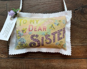 Lavender Sachet, Organic French Lavender, Scented Sachet, Fragrant Sachet, Lavender Pillow, Sister gift