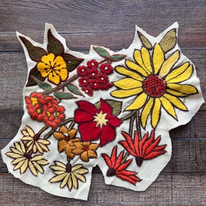 Beautiful Vintage Fancy cut  Hand Embroidered piece perfect for Quilting, Slow Stitch,Junk Journals, Collage Sachets Scrapbooks