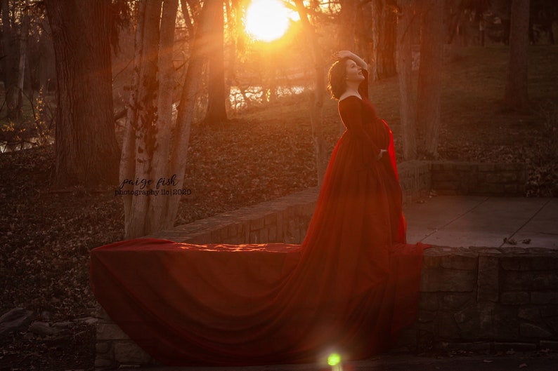 Wine Red Maternity Tossing Skirt Photography Skirt Only