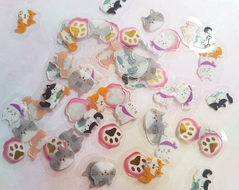 cat transparent pvc stickers