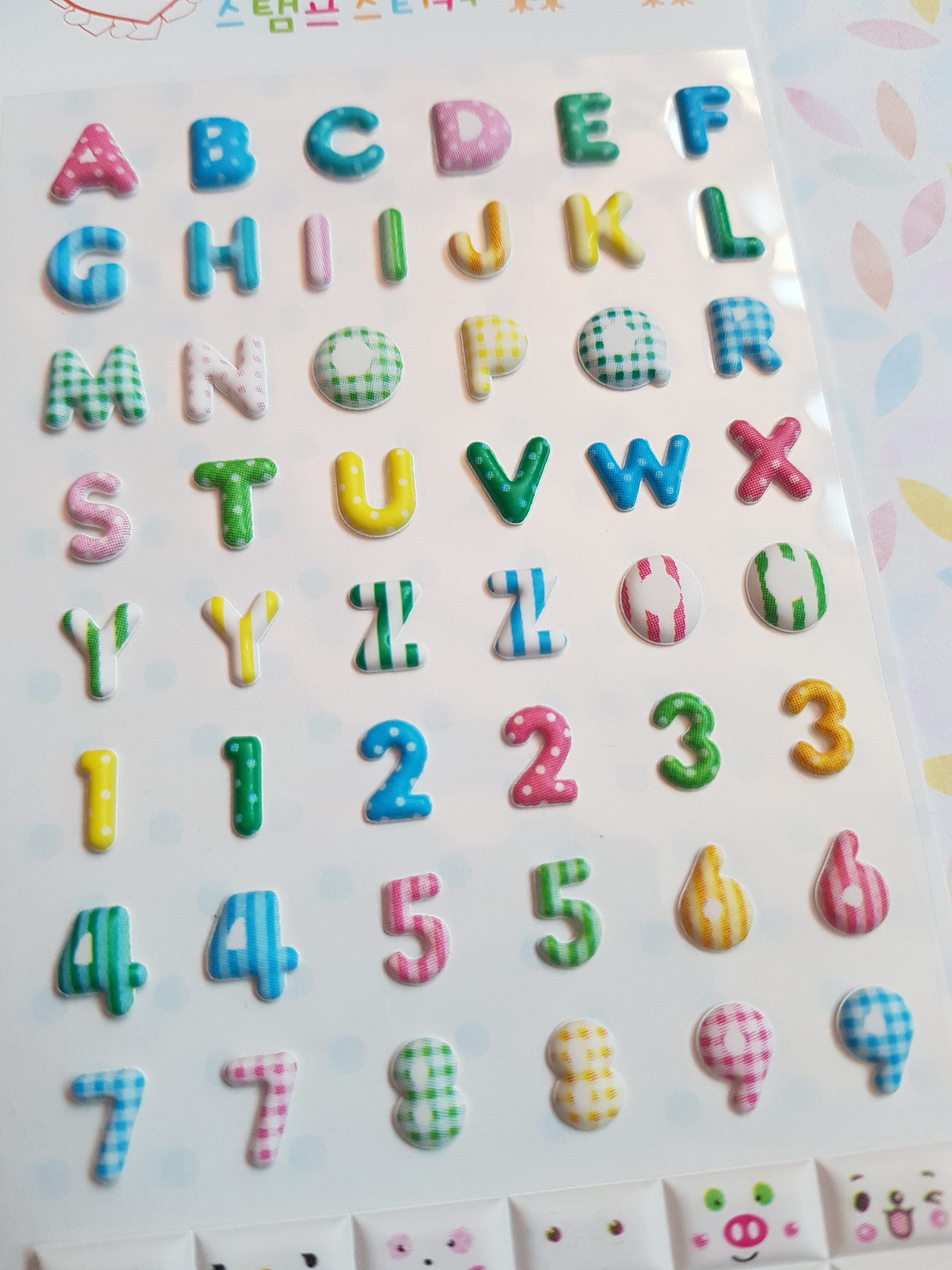 Letters and numbers stickers sheet Etsy