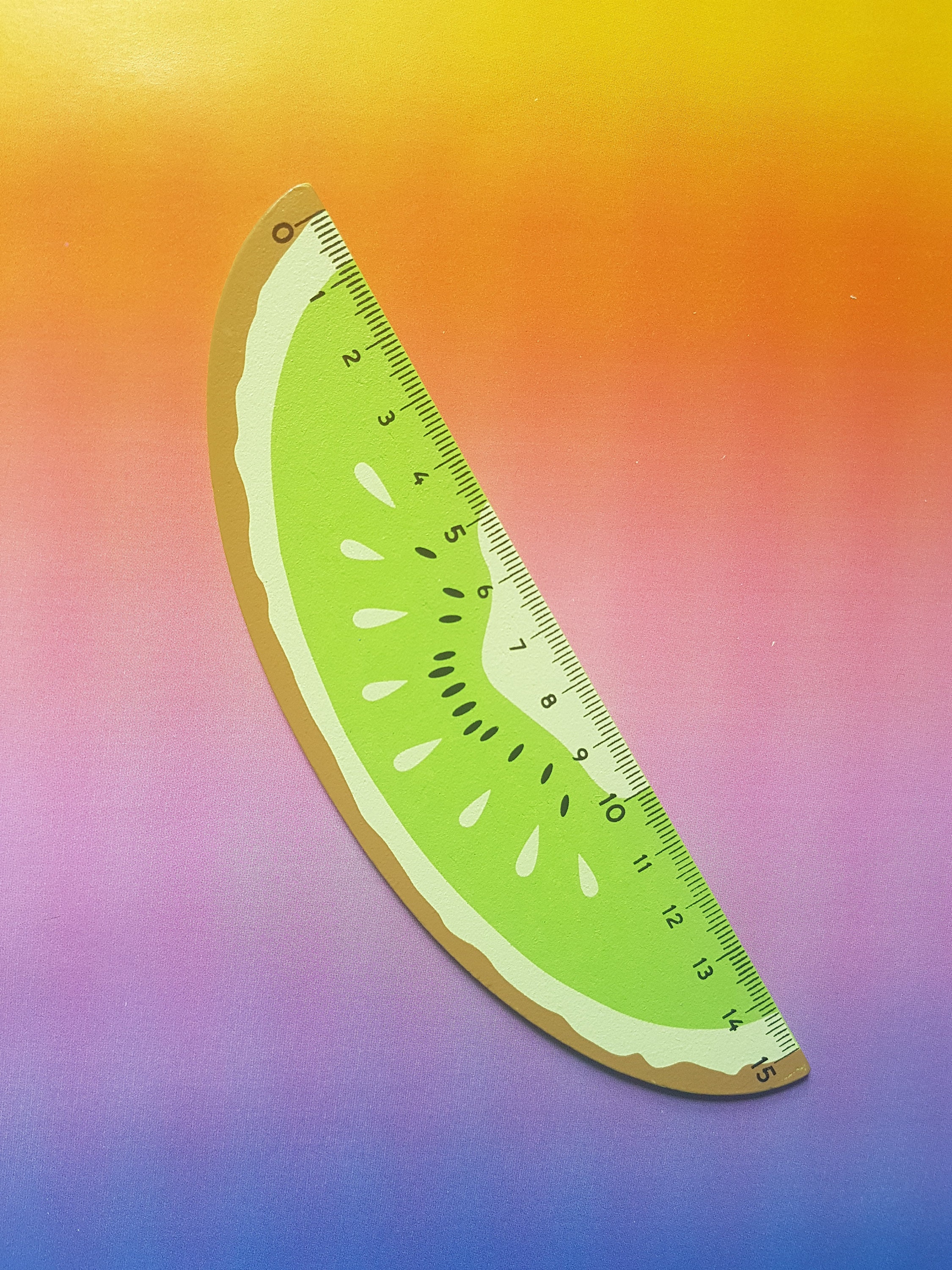 Novelt Ruler Fruity Wooden Ruler | Cute Novelty Stationery | Kiwi, Lemon, Orange ...