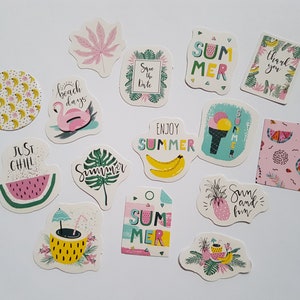 summer stickers set
