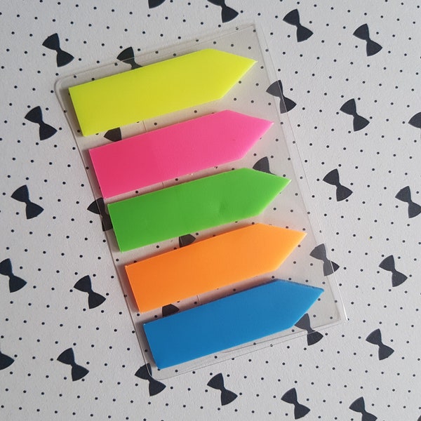 neon sticky page markers set