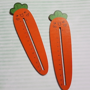 Carrot ruler, Wooden carrot ruler, Wooden ruler, Novelty ruler, Novelty stationary, School supplies, Carrot, Vegetable, Vegan gift
