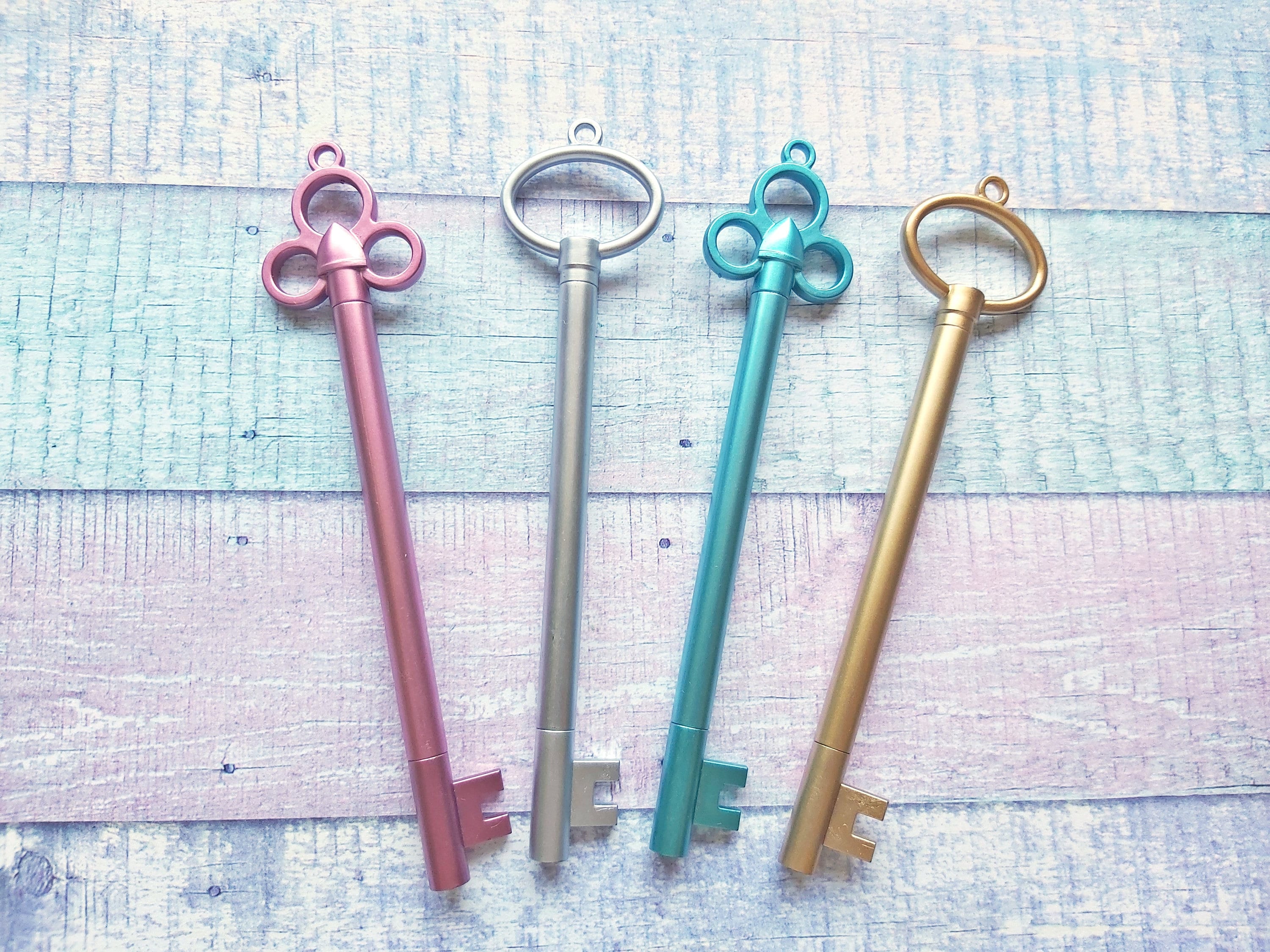 Metallic Key Pen Etsy
