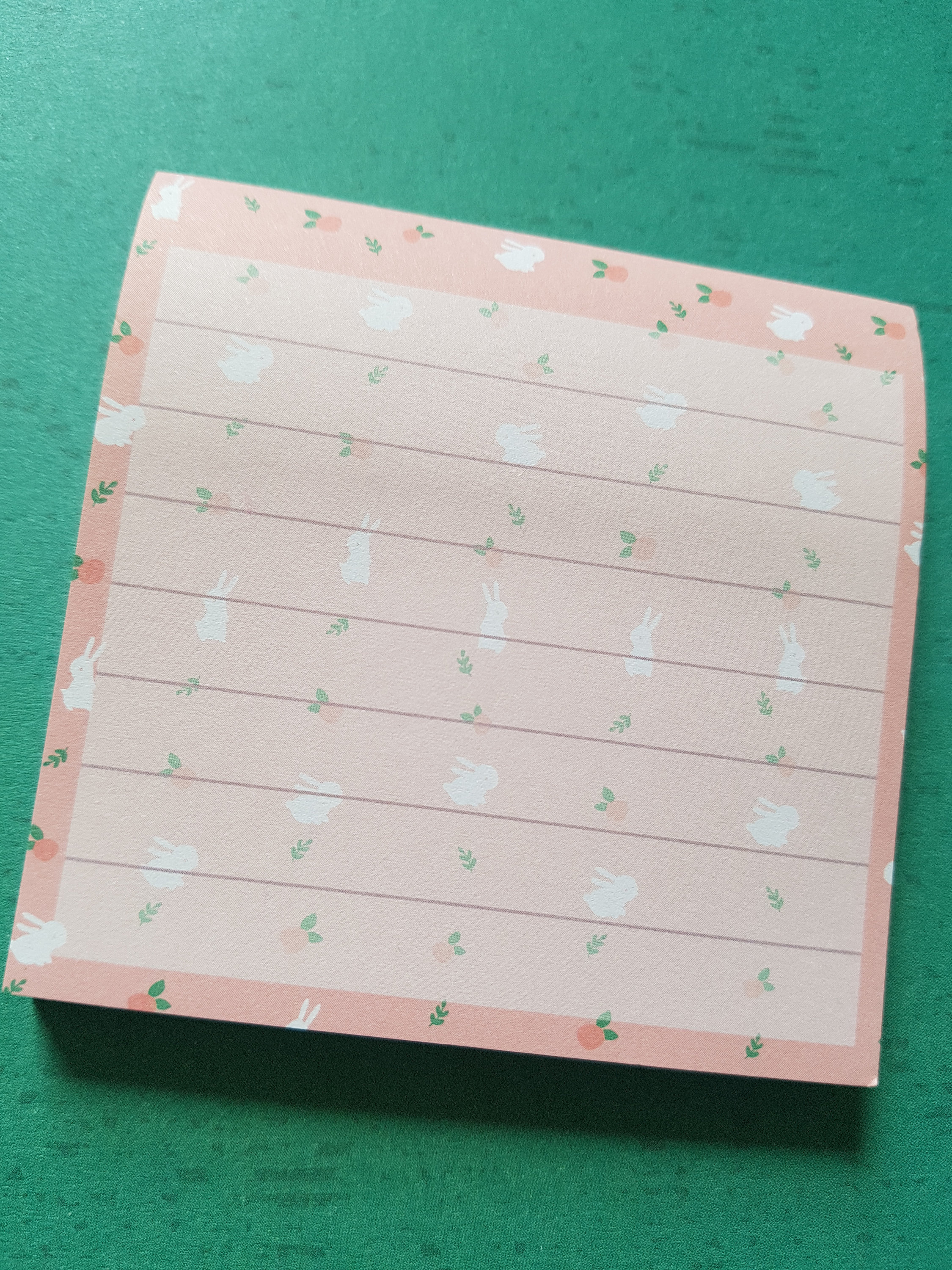 Carrot Rabbit メモ帳 Rabbit & Carrot Notepad | Cute Lined Memo Pad | Kawaii Stationery