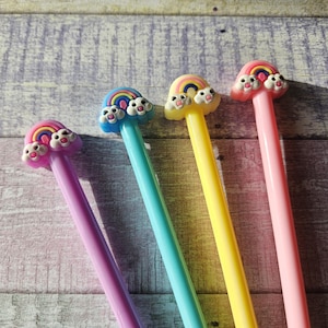 Rainbow & Clouds Pen – Cute Novelty Writing Pen, Black Ink 0.5mm