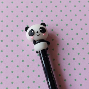 Caneta panda, caneta urso panda, caneta kawaii, suprimentos para canetas, caneta novidade, papelaria, material escolar, panda, urso panda, animal, fofo, kawaii