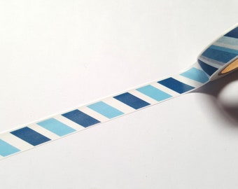 blue striped washi tape