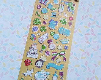 wedding stickers sheet