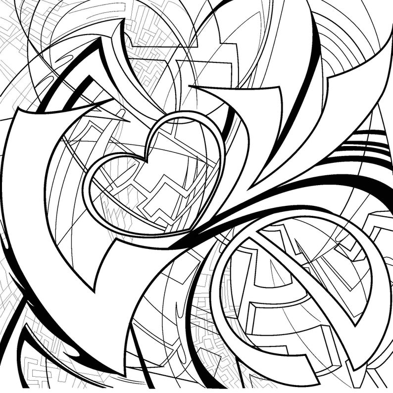 10 Pages the Street Art Coloring Book Print-at-home - Etsy