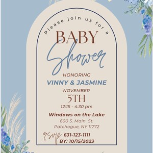 Boho Baby Shower Digital Invite