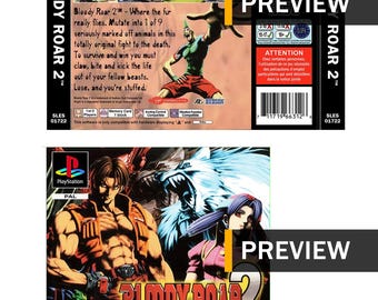 Bloody Roar 2 – PS1 PlayStation Ersatzcover/Einlagen – PAL-Region