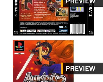 Alundra 2 – PS1 PlayStation Ersatzabdeckungen/Einlagen – PAL-Region