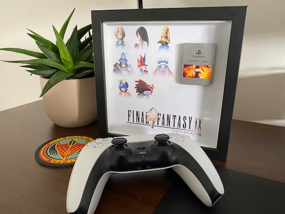 Final Fantasy IX 9 Display Frame Case + Official Playstation PS1