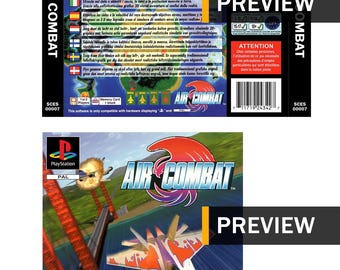 Air Combat – PS1 PlayStation Ersatzabdeckungen/Einlagen – PAL-Region