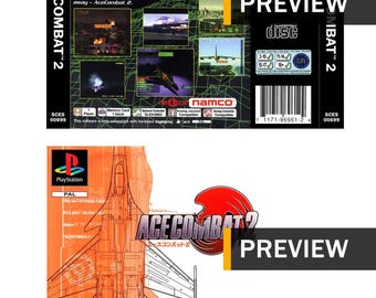 Ace Combat 2 – PS1 PlayStation Ersatzcover/Einlagen – PAL-Region