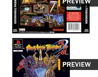 Battle Arena Toshiden – PS1 PlayStation Ersatzcover/Einlagen – PAL-Region