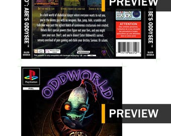 Oddworld Abe's Oddysee - PS1 PlayStation Ersatzcover / Einlagen - PAL-Region