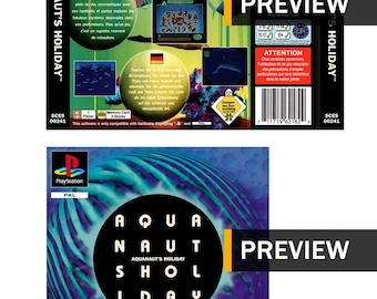 Aquanaut's Holiday – PS1 PlayStation Ersatzabdeckungen/Einlagen – PAL-Region