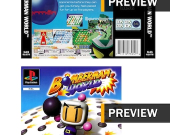 Bomberman World – PS1 PlayStation Ersatzcover/Einlagen – PAL-Region