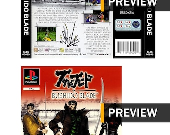 Bushido Blade – PS1 PlayStation Ersatzabdeckungen/Einlagen – PAL-Region