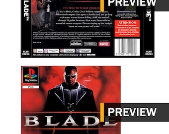 Marvel Blade – PS1 PlayStation Ersatzabdeckungen/Einlagen – PAL-Region