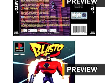 Blasto – PS1 PlayStation Ersatzabdeckungen/Einlagen – PAL-Region