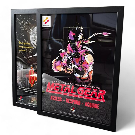Framed Metal Gear Solid Playstation PS1 Promotional Advert