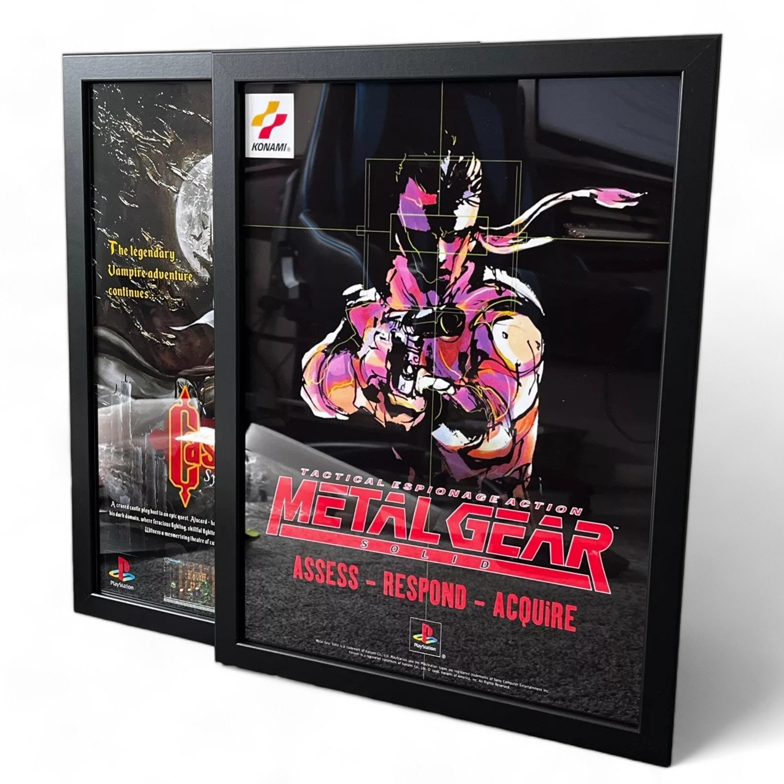 Framed Metal Gear Solid Playstation PS1 Promotional Advert Poster