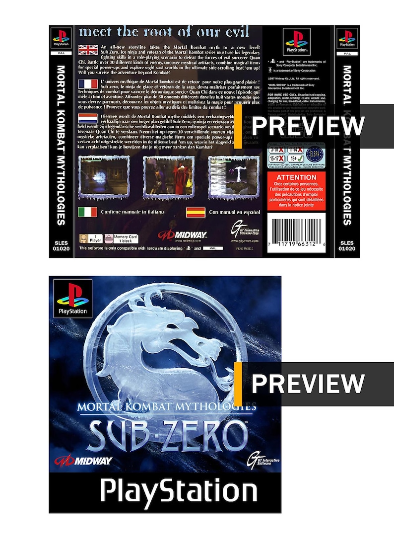 Repro Box Ps1 PS1 Playstation Replacement Box Art Inlays Covers Retro Silent Hill ...
