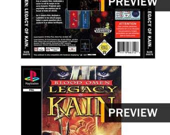 The Legacy of Kain: Blood Omen – PS1 PlayStation Ersatzcover/Einlagen – PAL-Region