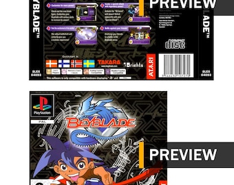 Beyblade – PS1 PlayStation Ersatzabdeckungen/Einlagen – PAL-Region