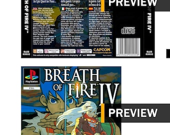 Breath of Fire IV 4 – PS1 PlayStation Ersatzabdeckungen/Einlagen – PAL-Region