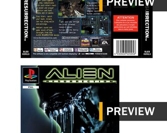 Alien Resurrection – PS1 PlayStation Ersatzcover/Einlagen – PAL-Region