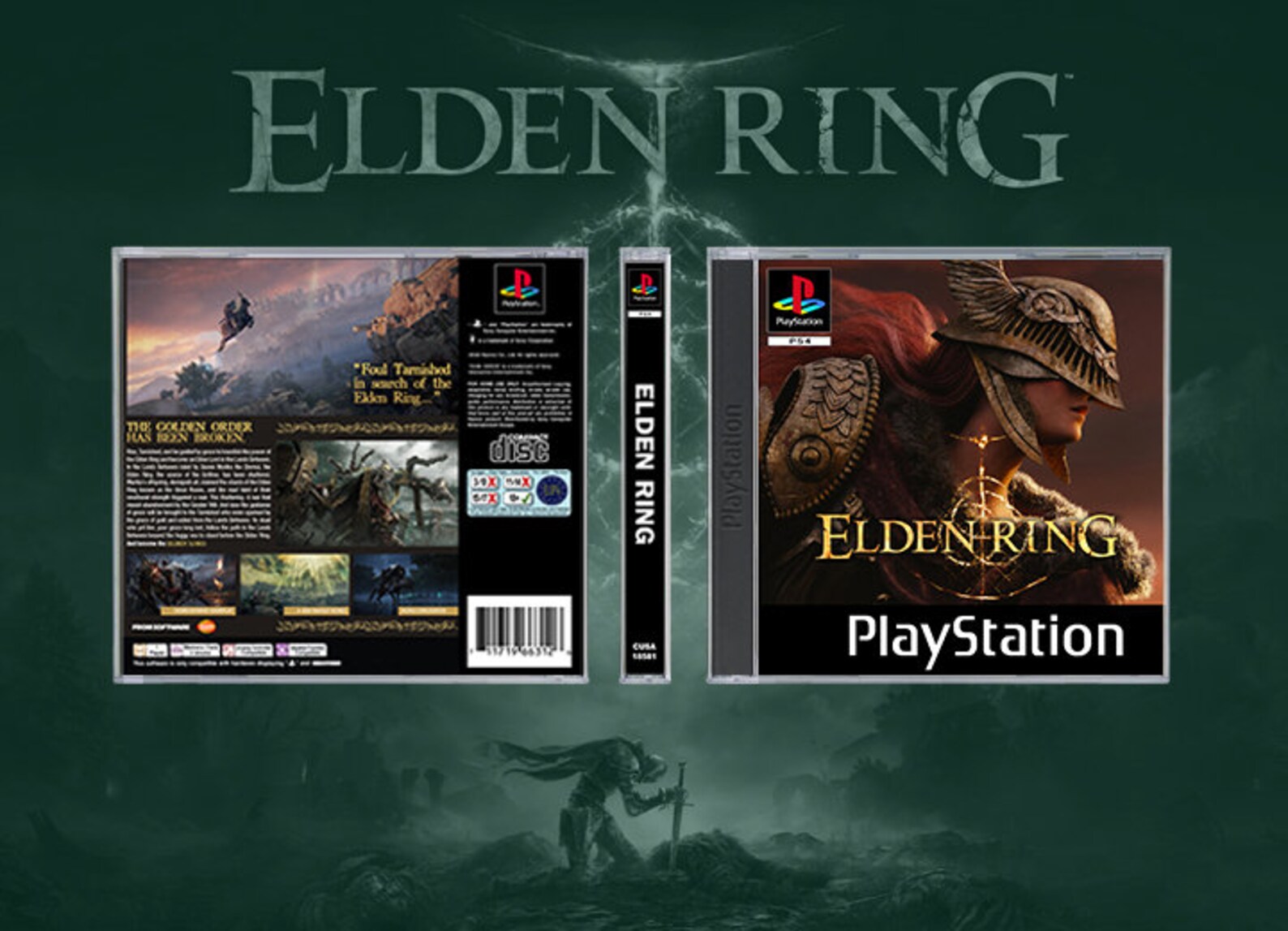 Elden Ring Replacement PS1 Style Playstation Inlay Covers | Etsy