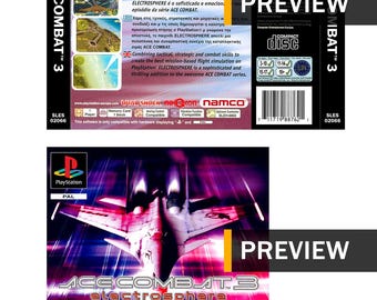 Ace Combat 3 – PS1 PlayStation Ersatzcover/Einlagen – PAL-Region