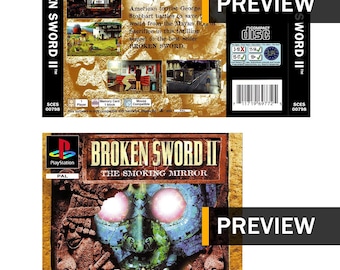 Broken Sword 2: The Smoking Mirror – PS1 PlayStation Ersatzcover/Einlagen – PAL-Region