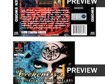 Broken Sword: Shadow of the Templars – PS1 PlayStation Ersatzcover/Einlagen – PAL-Region