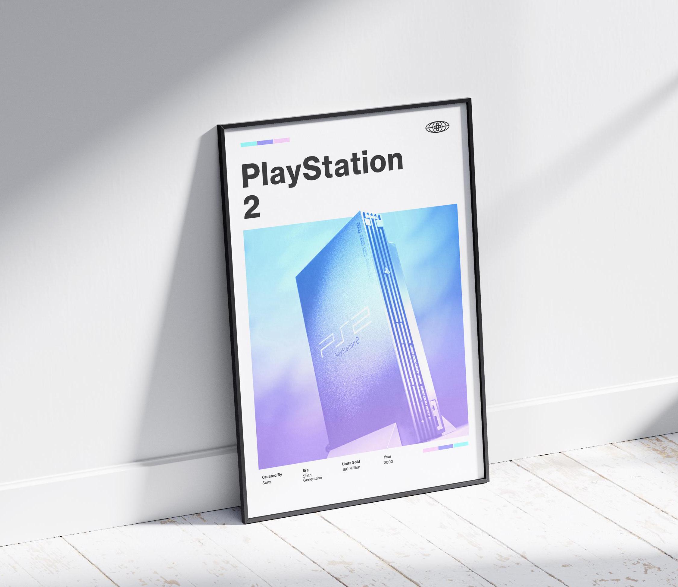 PlayStation 2 PS2 アートポスター - レトロゲームデザイン - Etsy