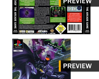 Batman Forever: Das Arcade-Spiel – PS1 PlayStation Ersatzcover/Einlagen – PAL-Region