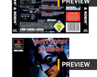 Batman & Robin – PS1 PlayStation Ersatzcover/Einlagen – PAL-Region