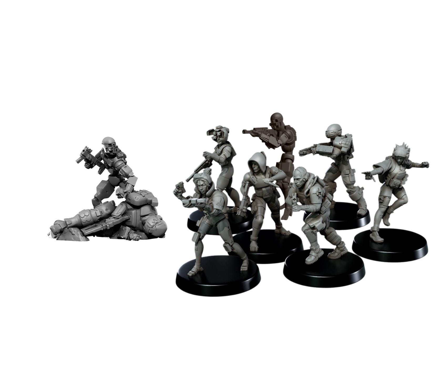 Marathon Runner Shell Inspired Miniatures Wargaming 32mm Assassin ...