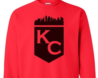 Kansas City Unisex Sweatshirts "Boyfriend Heavy Blend Collection" - KC Skyline Tailgating Sportswear - Fall Sports Fan City Sweaters - 7001