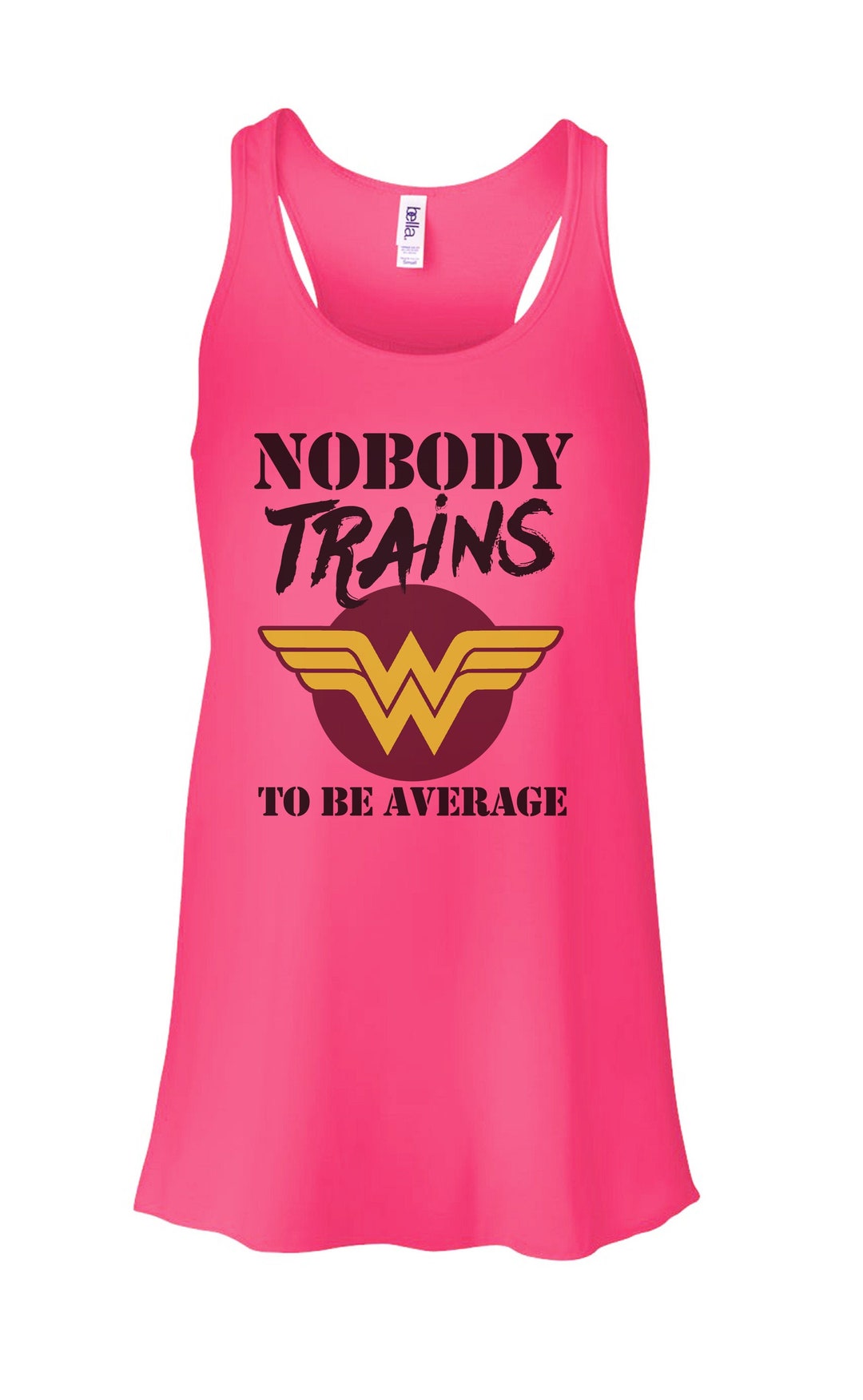 Lustige Sprüche Damen Tank Tops Nobody Trains To Be Average TriBlend