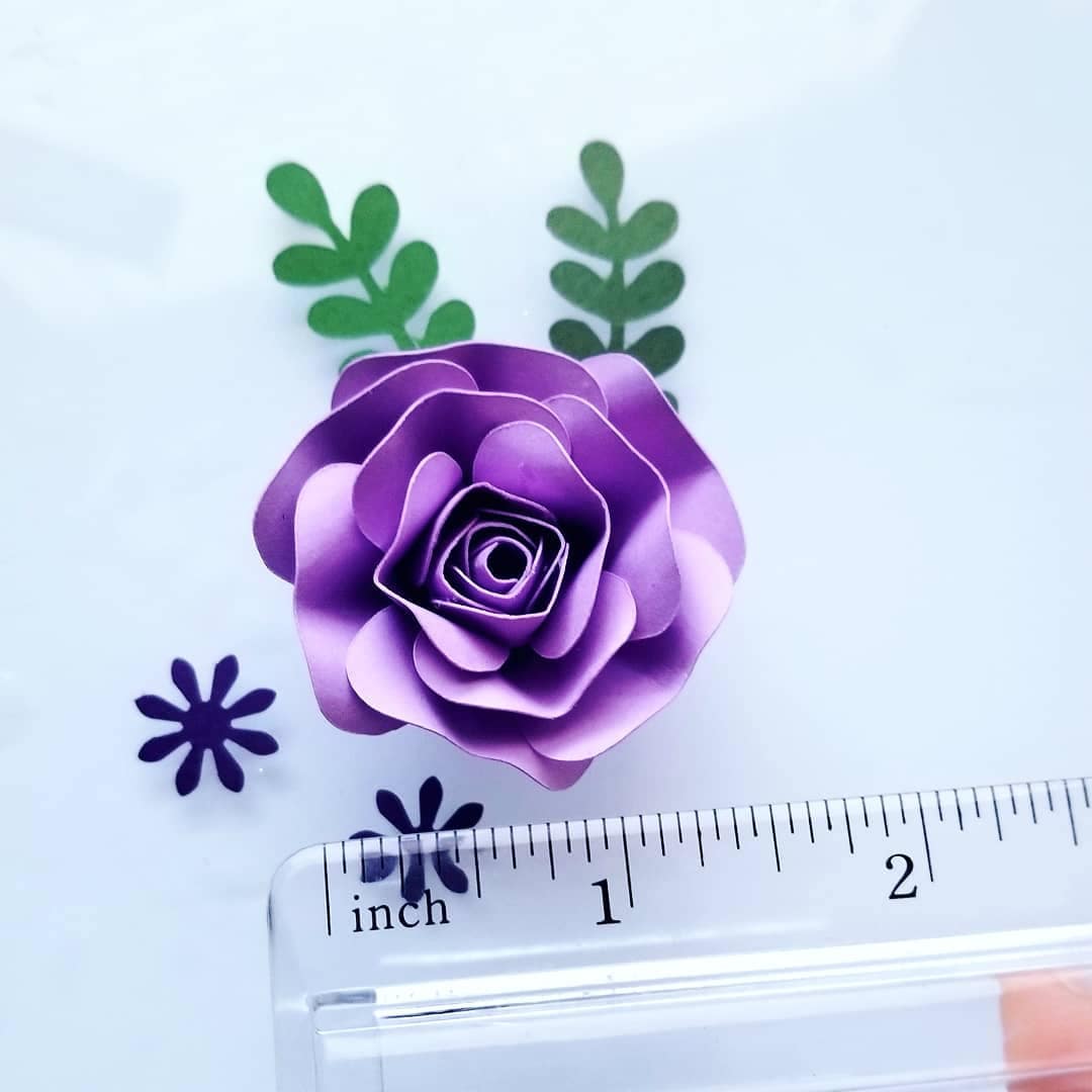 Printable Mini Roses Mini Rose (PNG and PDF File) With Picture Tutorial, DIY Template ...