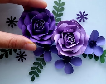 Mini Paper Rose Template with Picture Tutorial (PNG and PDF)