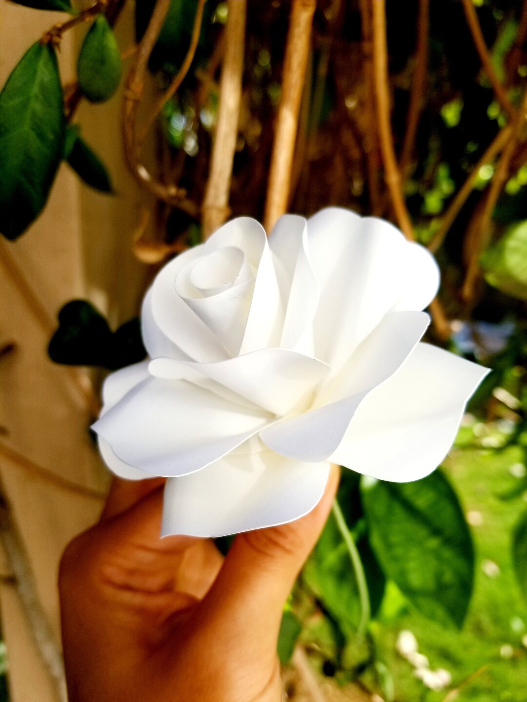 Rose Template on a Stem Template (PDF and PNG File) With Instructions ...
