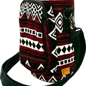 Water Bottle Holder with Strap & Pocket | Vinicunca Maroon